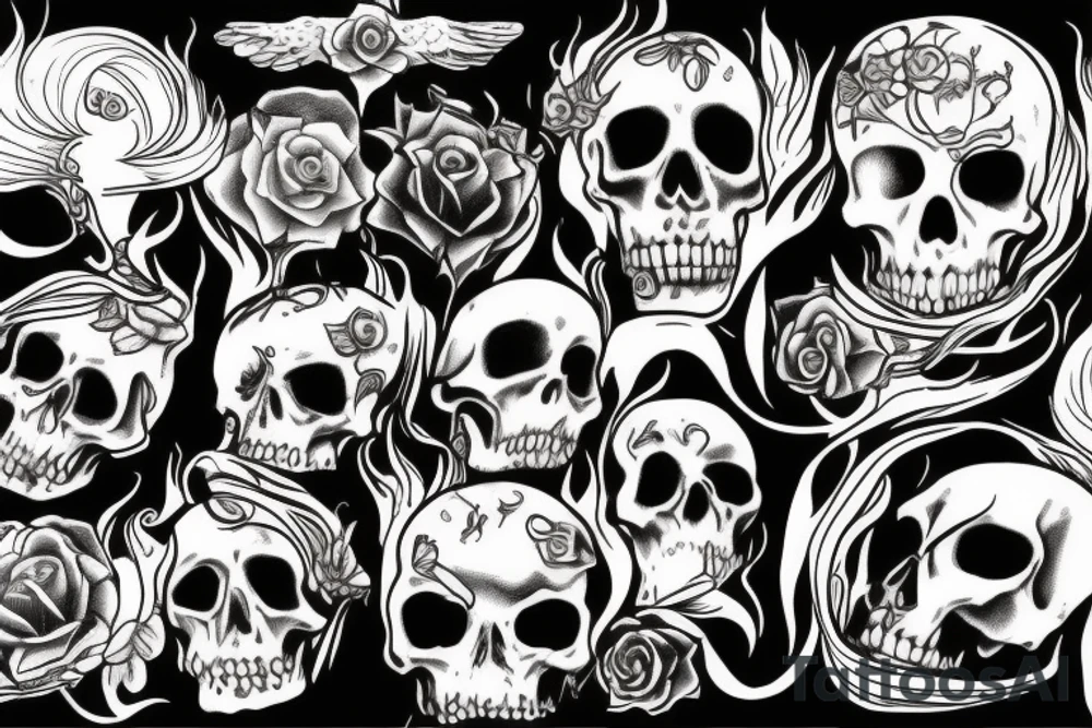 memento mori flame tattoo idea