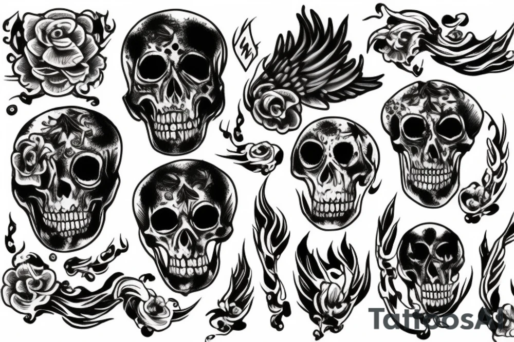 memento mori flame tattoo idea