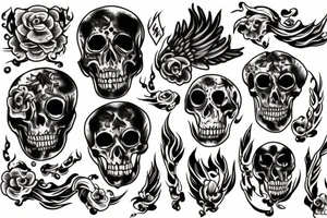 memento mori flame tattoo idea