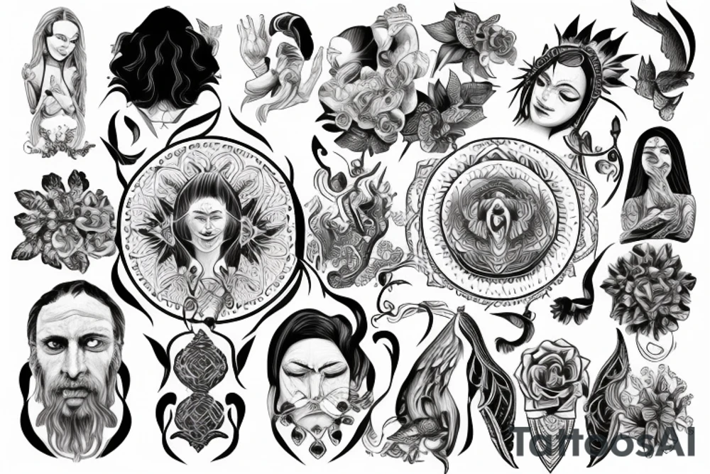 persons of high spiritual attainment in a state of ecstasy or super conciousness. tattoo idea