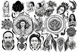 persons of high spiritual attainment in a state of ecstasy or super conciousness. tattoo idea