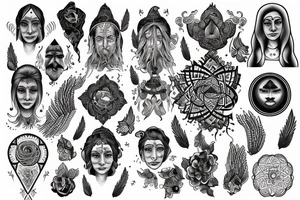 persons of high spiritual attainment in a state of ecstasy or super consciousness. tattoo idea