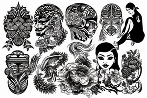 Traditional mixed filipino style tattoo idea