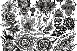 Neo-Traditional
 mixed filipino style tattoo idea