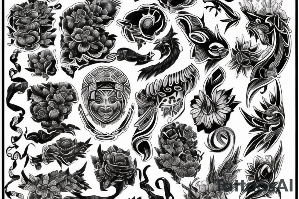 Neo-Traditional
 mixed filipino style tattoo idea