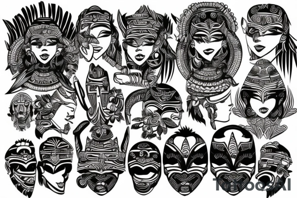 Tribal
 mixed filipino style tattoo idea