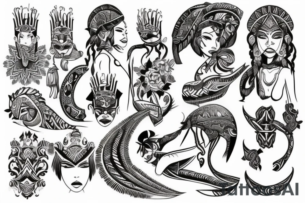 Tribal
 mixed filipino style tattoo idea