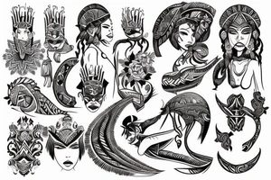 Tribal
 mixed filipino style tattoo idea