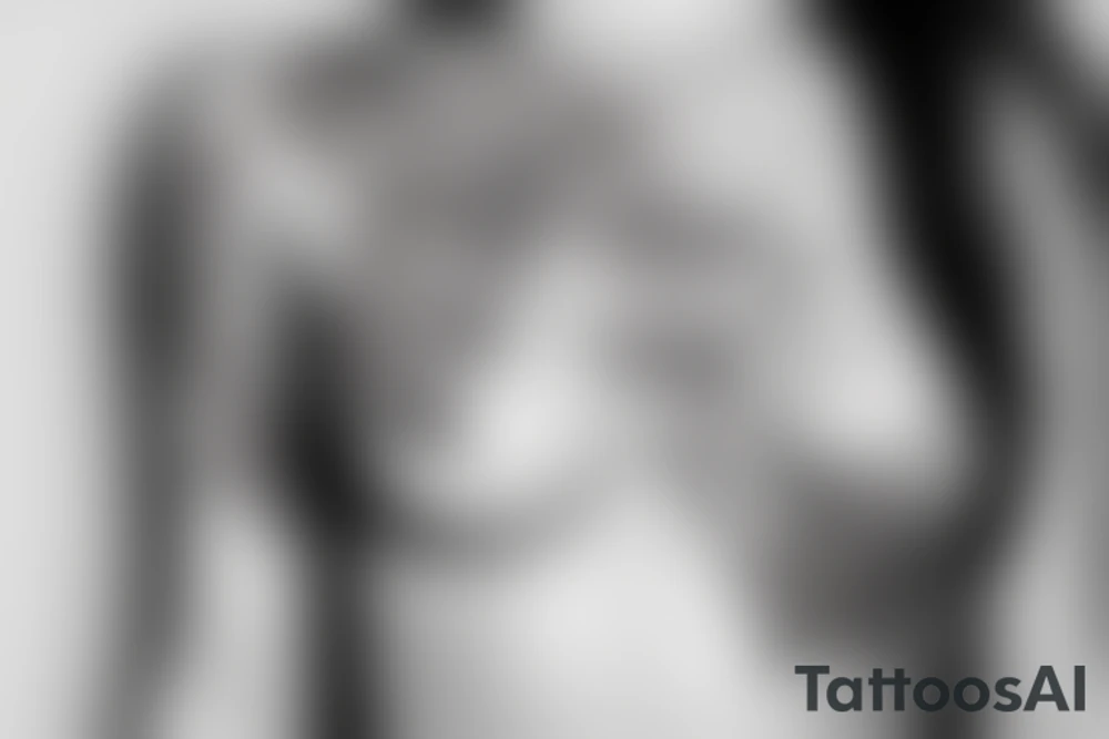 Create a realistic tattoo with delicate flowers on woman's ribs tattoo idea