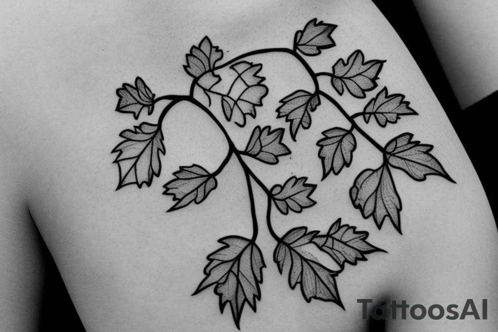 Grape vine tattoo idea