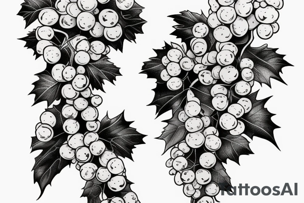 Grape vine tattoo idea