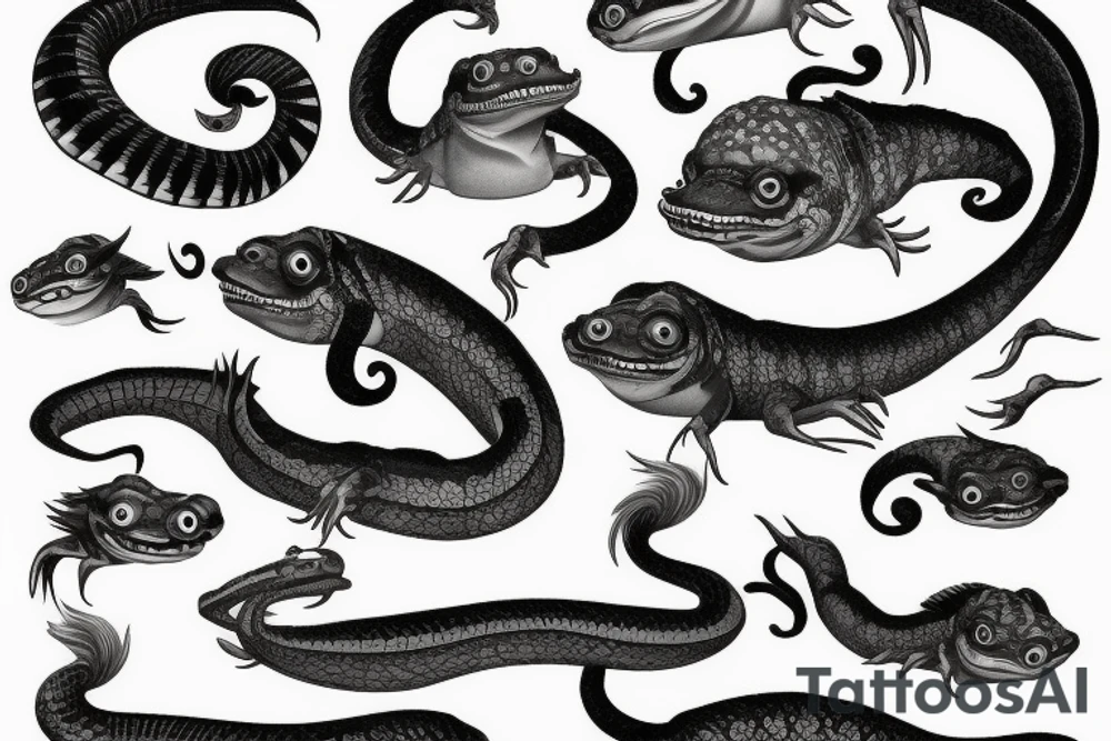 Black&gray smoray tattoo idea