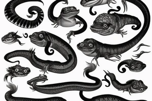Black&gray smoray tattoo idea