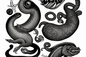 Black&gray smoray tattoo idea