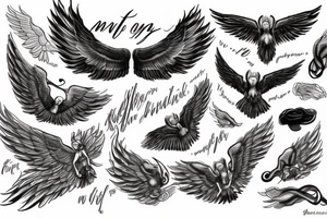 Wings focus on  Me, not on the storm. Mathew 14: 22-33 tattoo idea