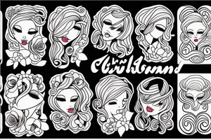 two woman kissing tattoo idea
