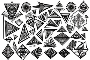 lines and geometry tattoo mixed with filipino tattoo idea
