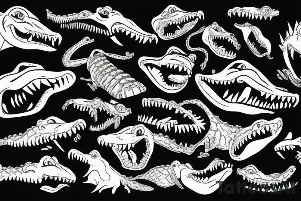 crocodile tattoo idea