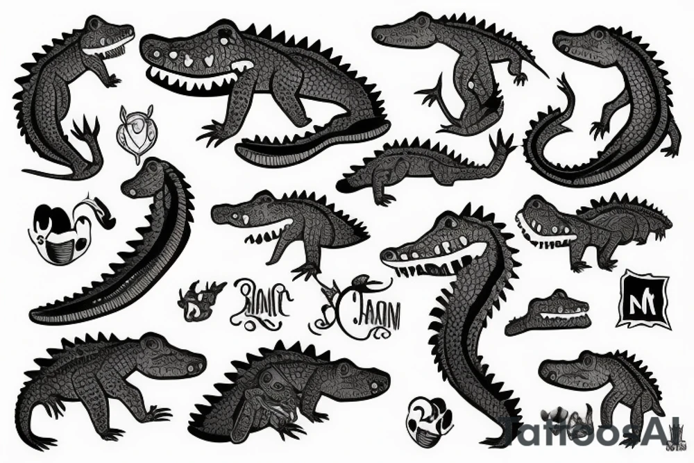 crocodile tattoo idea
