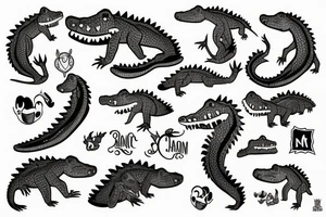 crocodile tattoo idea