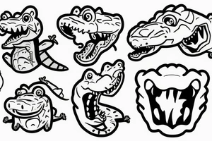 crocodile wearing hoodie tattoo idea