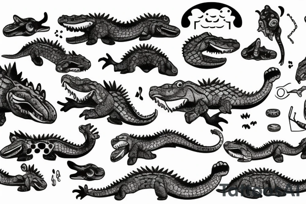 crocodile tattoo idea