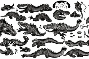 crocodile tattoo idea