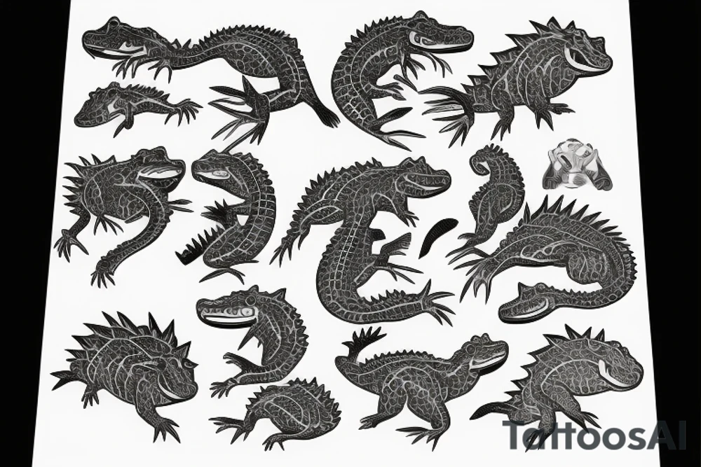 crocodile tattoo idea
