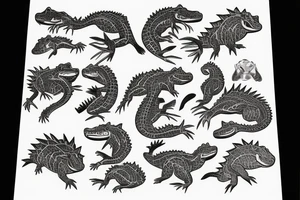 crocodile tattoo idea