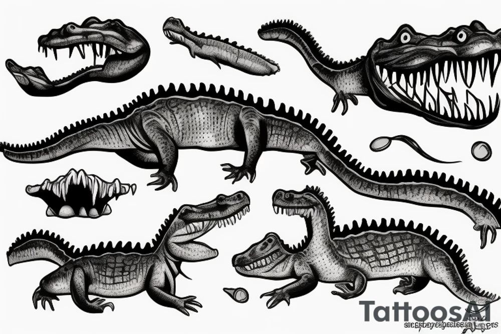 crocodile tattoo idea