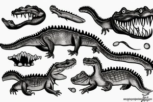 crocodile tattoo idea