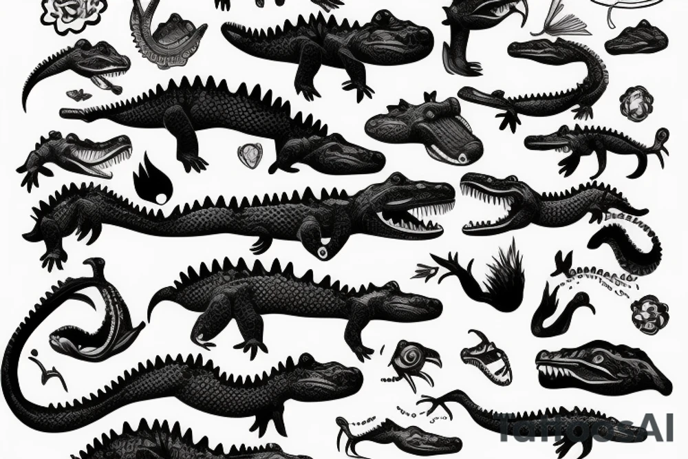 crocodile tattoo idea
