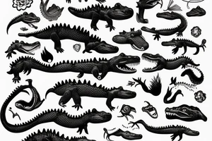 crocodile tattoo idea