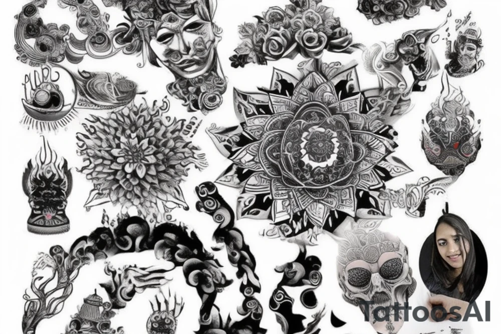 Mention the words"बल बुद्धिविद्या देहु मोहिं, हरहु कलेश विकार ॥" and design in a creative way tattoo idea