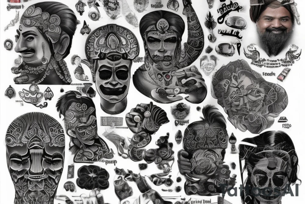 Mention the words"बल बुद्धिविद्या देहु मोहिं, हरहु कलेश विकार ॥" and design in a creative way tattoo idea