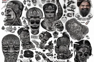 Mention the words"बल बुद्धिविद्या देहु मोहिं, हरहु कलेश विकार ॥" and design in a creative way tattoo idea