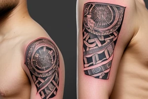 Mention the text inside the tattoo  "बल बुद्धिविद्या देहु मोहिं, हरहु कलेश विकार ॥" and design in a creative way tattoo idea