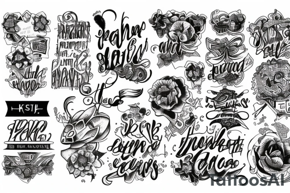 background of a text tattoo idea
