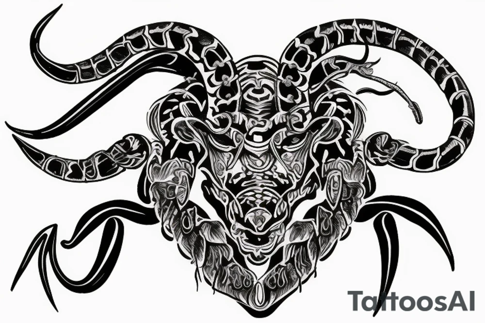 Taurus and scorpion tattoo idea
