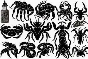 Taurus and scorpion tattoo idea