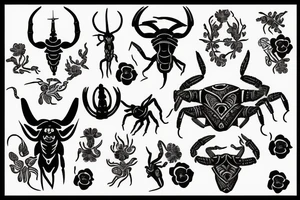 Taurus and scorpion tattoo idea
