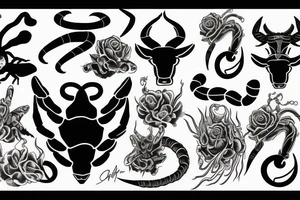Taurus and scorpion tattoo idea