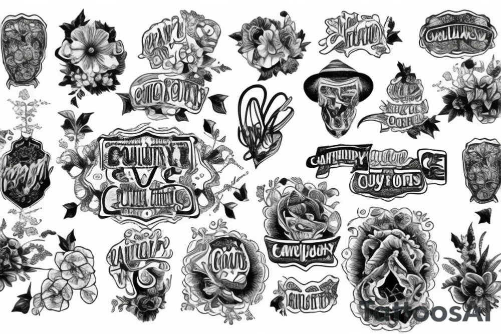 Country and city tattoo tattoo idea