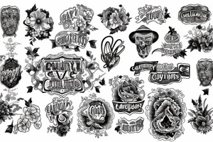 Country and city tattoo tattoo idea