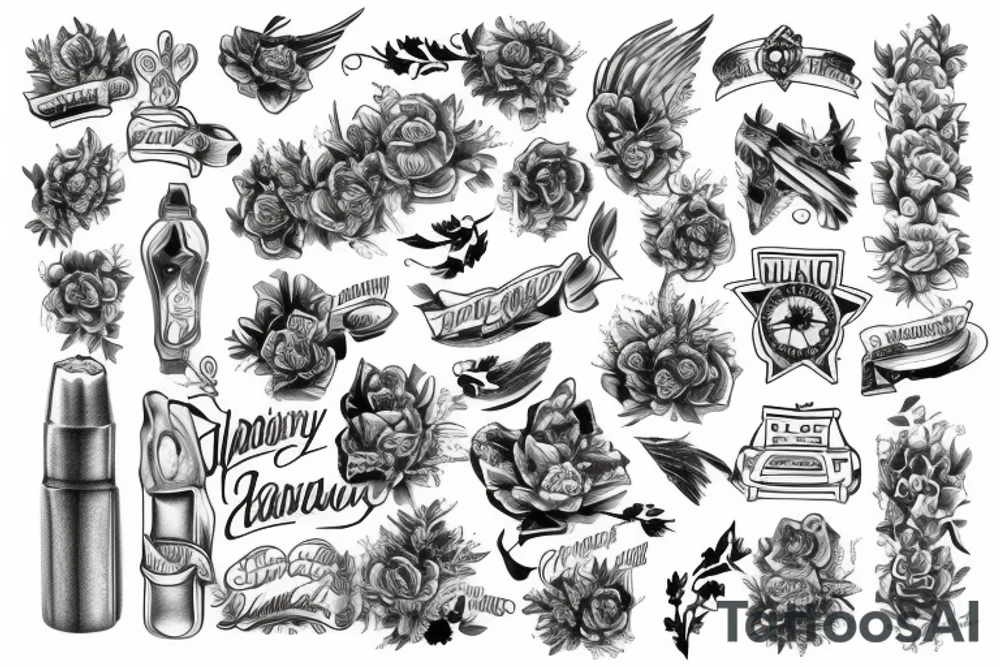 Country and city tattoo tattoo idea