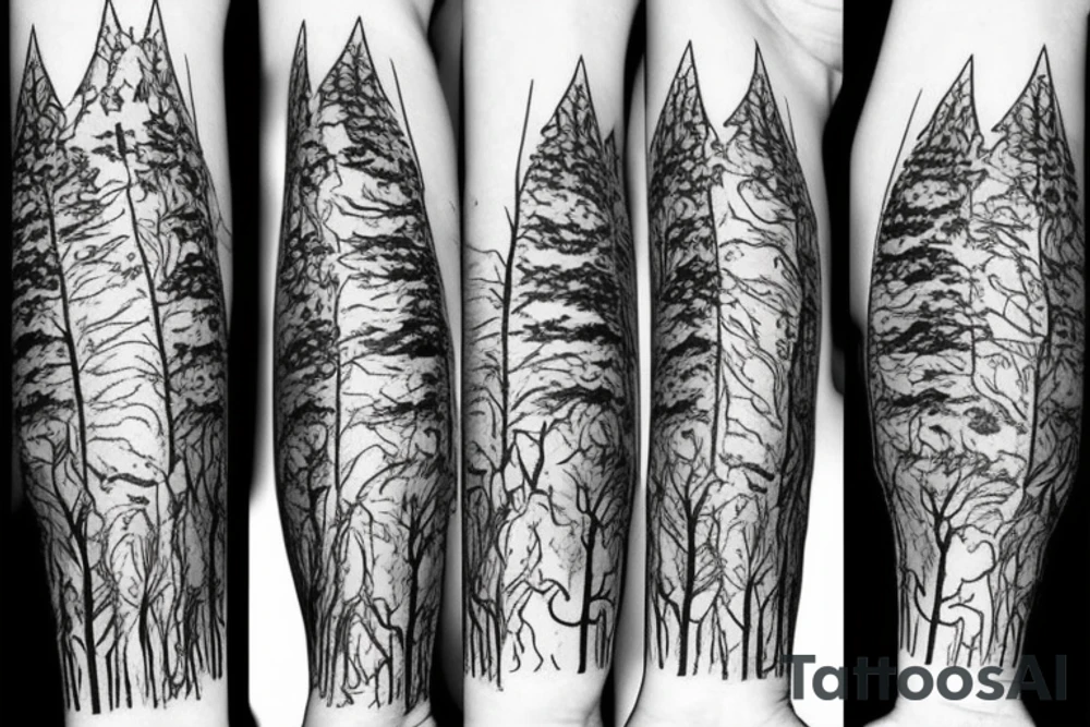 Lord of the rings forest tattoo idea