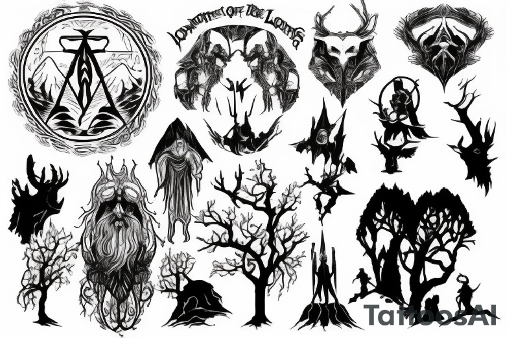Lord of the rings forest tattoo idea