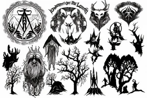 Lord of the rings forest tattoo idea