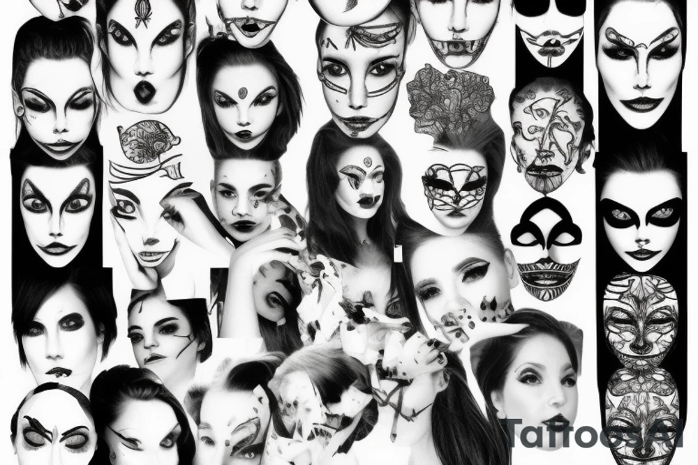 Empty face tattoo idea
