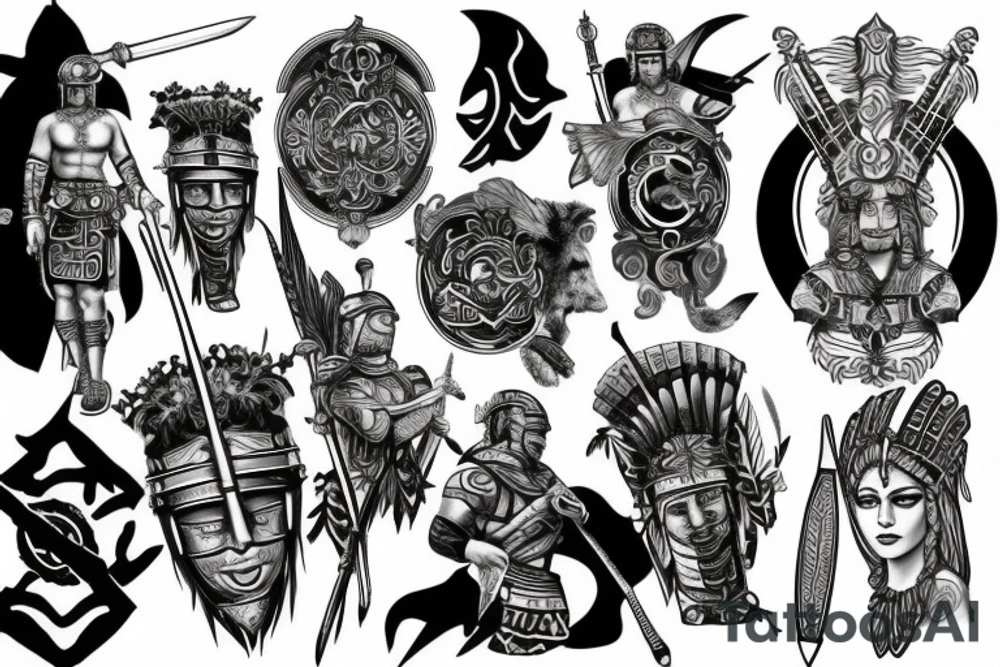 Roman warrior tattoo idea